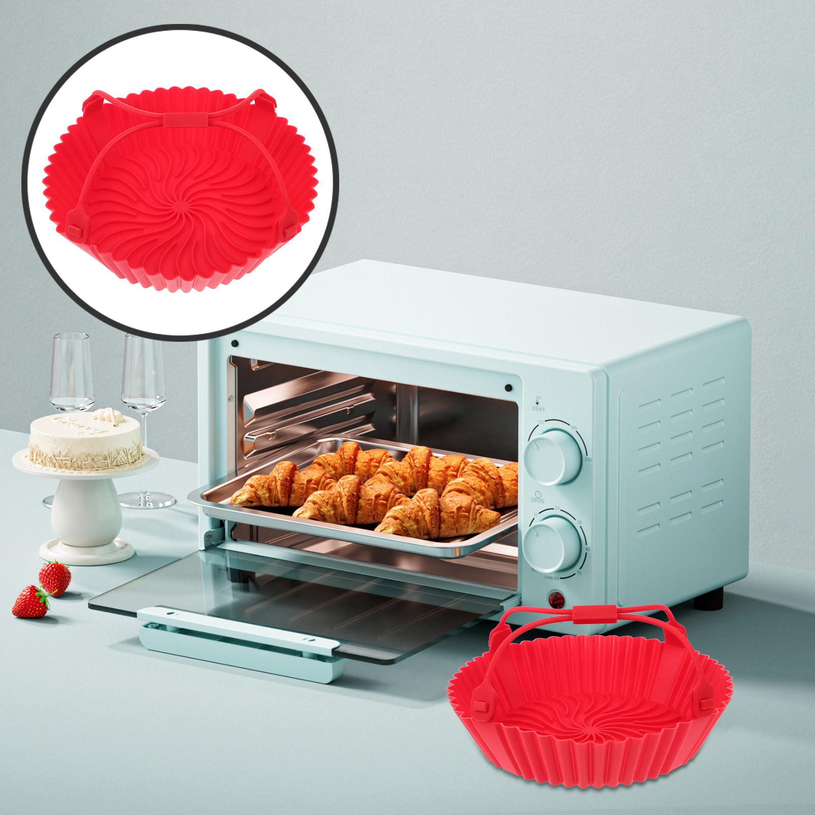 Air Fryer - Силиконовый поддон для аэрогриля, термостойкий, с
